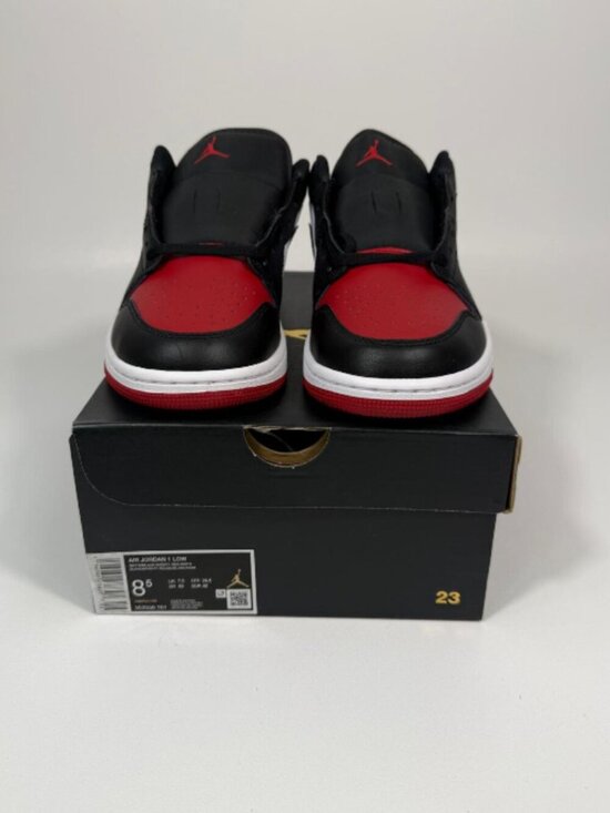 Men Air Jordan 1 Low Sneakers 8.5 White/Black-Varsity Red-White main image 4